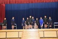 「新旧児童会役員」